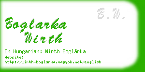 boglarka wirth business card