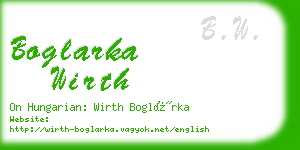 boglarka wirth business card